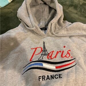 Gray Paris France Hoodie